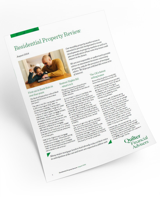 Residential property review monthly newsletter cover